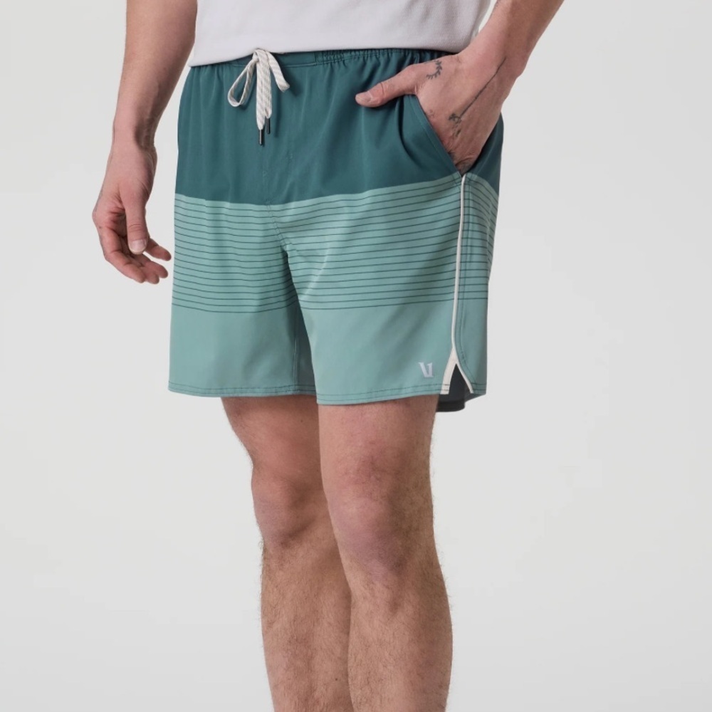 Vuori Men's Athletic Shorts - Light Teal